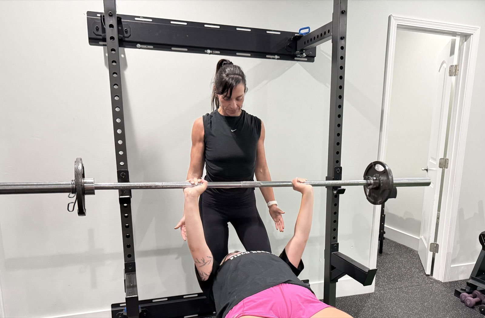Antje training a client